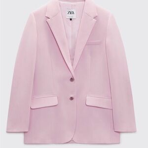 Zara Women's Light Pink Suit Jacket
